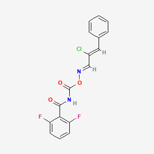 molecular formula C17H11ClF2N2O3 B3042970 [({[(2-Chloro-3-phenylprop-2-enylidene)amino]oxy}carbonyl)amino](2,6-difluorophenyl)methanone CAS No. 680580-31-8