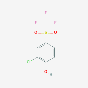 molecular formula C7H4ClF3O3S B3042978 2-Chloro-4-(trifluoromethylsulfonyl)phenol CAS No. 68722-60-1