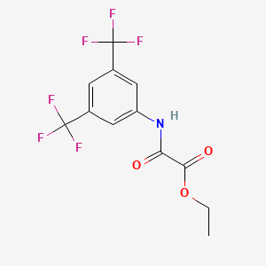 molecular formula C12H9F6NO3 B3042984 Ethyl 2-[3,5-di(trifluoromethyl)anilino]-2-oxoacetate CAS No. 69065-93-6
