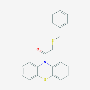 molecular formula C21H17NOS2 B304299 2-Benzylsulfanyl-1-phenothiazin-10-ylethanone 