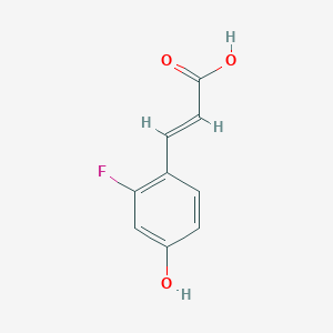 molecular formula C9H7FO3 B3042997 (E)-3-(2-Fluoro-4-hydroxyphenyl)acrylic acid CAS No. 696589-23-8