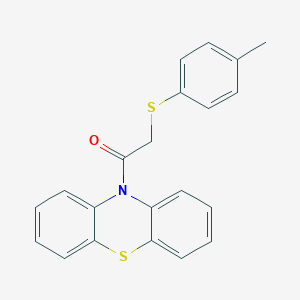 molecular formula C21H17NOS2 B304300 1-Phenothiazin-10-yl-2-(p-tolylthio)ethanone 