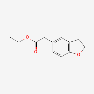molecular formula C12H14O3 B3043007 Ethyl 2,3-Dihydrobenzofuran-5-ylacetate CAS No. 69999-18-4
