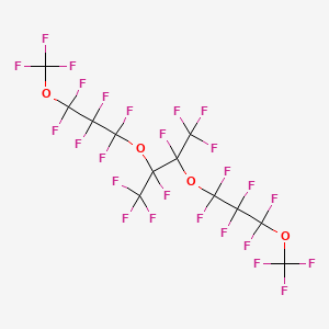 molecular formula C12F26O4 B3043017 1,1,1,2,3,4,4,4-Octafluoro-2,3-di[1,1,2,2,3,3-hexafluoro-3-(trifluoromethoxy)propoxy]butane CAS No. 70539-38-7