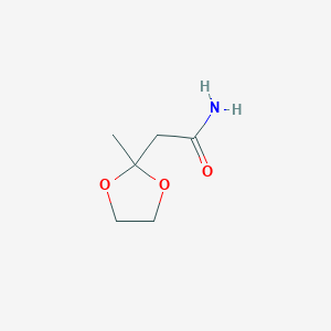 molecular formula C6H11NO3 B3043021 2-methyl-1,3-Dioxolane-2-acetamide CAS No. 70829-14-0
