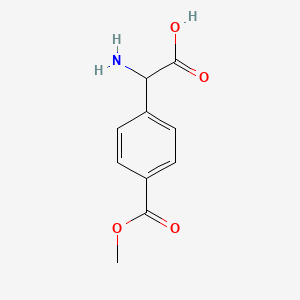 molecular formula C10H11NO4 B3043026 DL-4-甲氧羰基苯基甘氨酸 CAS No. 71048-74-3