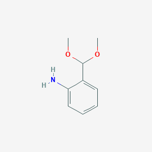 molecular formula C9H13NO2 B3043036 2-(Dimethoxymethyl)aniline CAS No. 71907-71-6