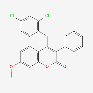 4(2 inverted exclamation mark ,4 inverted exclamation mark -Dichlorobenzyl)-7-methoxy-3-phenylcoumarin