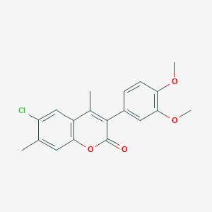 molecular formula C19H17ClO4 B3043043 6-Chloro-3-(3,4-dimethoxyphenyl)-4,7-dimethylchromen-2-one CAS No. 720673-04-1