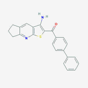 molecular formula C23H18N2OS B304305 (3-amino-6,7-dihydro-5H-cyclopenta[b]thieno[3,2-e]pyridin-2-yl)([1,1'-biphenyl]-4-yl)methanone 
