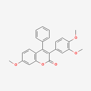 molecular formula C24H20O5 B3043051 3-(3,4-Dimethoxyphenyl)-7-methoxy-4-phenylchromen-2-one CAS No. 720673-57-4