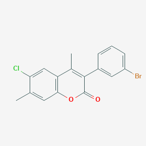 molecular formula C17H12BrClO2 B3043056 3-(3-Bromophenyl)-6-chloro-4,7-dimethylchromen-2-one CAS No. 720673-84-7