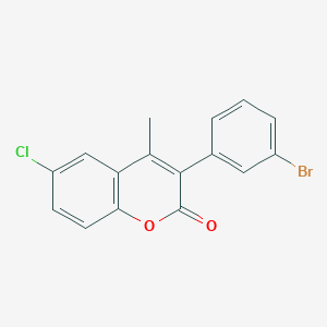 3-(3 inverted exclamation mark -Bromphenyl)-6-chloro-4-methylcoumarin