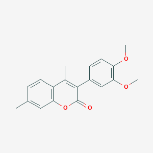 molecular formula C19H18O4 B3043060 3-(3,4-Dimethoxyphenyl)-4,7-dimethylchromen-2-one CAS No. 720673-99-4