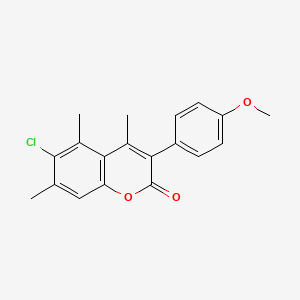 molecular formula C19H17ClO3 B3043061 6-Chloro-3-(4-methoxyphenyl)-4,5,7-trimethylchromen-2-one CAS No. 720674-04-4