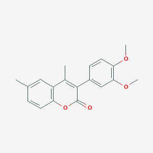 molecular formula C19H18O4 B3043063 3-(3,4-Dimethoxyphenyl)-4,6-dimethylchromen-2-one CAS No. 720674-12-4