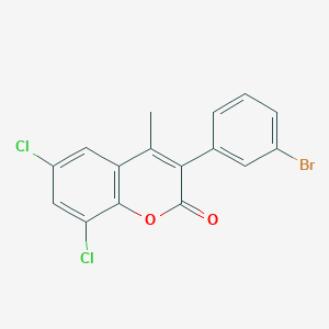 molecular formula C16H9BrCl2O2 B3043065 3-(3-Bromophenyl)-6,8-dichloro-4-methylchromen-2-one CAS No. 720674-38-4