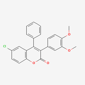 molecular formula C23H17ClO4 B3043071 6-Chloro-3-(3,4-dimethoxyphenyl)-4-phenylchromen-2-one CAS No. 720674-75-9