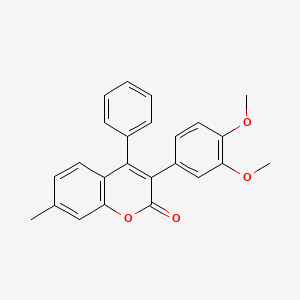 B3043078 3-(3,4-Dimethoxyphenyl)-7-methyl-4-phenylchromen-2-one CAS No. 720675-63-8