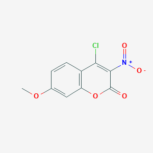 molecular formula C10H6ClNO5 B3043081 4-Chloro-7-methoxy-3-nitrocoumarin CAS No. 720676-41-5