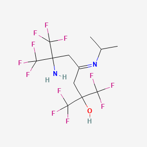 molecular formula C12H14F12N2O B3043090 2-Amino-1,1,1,7,7,7-hexafluoro-6-hydroxy-2,6-bis(trifluoromethyl)-4-isopropyliminoheptane CAS No. 723294-77-7