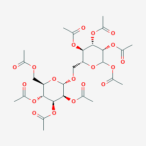 molecular formula C28H38O19 B3043095 1,2,3,4-Tetra-O-acetyl-6-O-(2,3,4,6-tetra-O-acetyl-a-D-mannopyranosyl)-D-mannopyrannose CAS No. 72691-29-3
