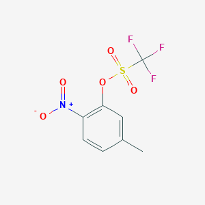 molecular formula C8H6F3NO5S B3043102 4-Nitro-3-trifluoromethanesulfonyloxytoluene CAS No. 73087-97-5