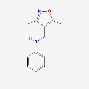 molecular formula C12H14N2O B3043107 N-[(3,5-二甲基-1,2-恶唑-4-基)甲基]苯胺 CAS No. 733796-14-0
