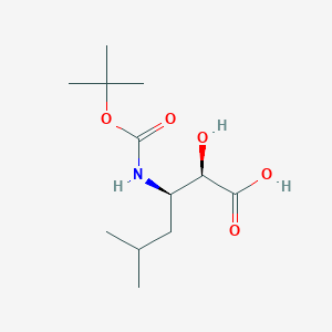 molecular formula C12H23NO5 B3043108 (2R,3R)-3-((tert-Butoxycarbonyl)amino)-2-hydroxy-5-methylhexanoic acid CAS No. 73397-26-9