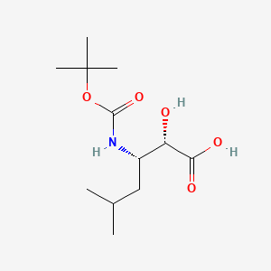 molecular formula C12H23NO5 B3043109 (2S,3S)-3-((tert-Butoxycarbonyl)amino)-2-hydroxy-5-methylhexanoic acid CAS No. 73397-27-0