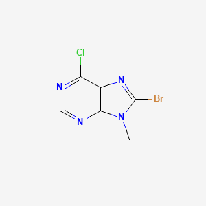 molecular formula C6H4BrClN4 B3043112 8-Bromo-6-chloro-9-methyl-9H-purine CAS No. 736142-86-2