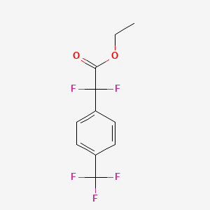 molecular formula C11H9F5O2 B3043117 Ethyl 2,2-difluoro-2-[4-(trifluoromethyl)phenyl]acetate CAS No. 73789-96-5