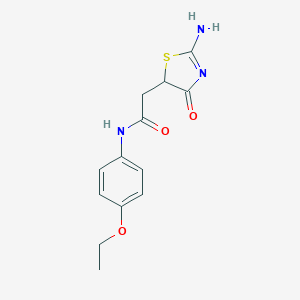 molecular formula C13H15N3O3S B304312 N-(4-Ethoxyphenyl)-2-(2-imino-4-oxo-1,3-thiazolidin-5-yl)acetamide 