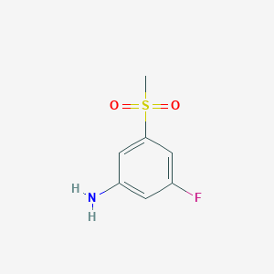 molecular formula C7H8FNO2S B3043140 3-Fluoro-5-methylsulfonylaniline CAS No. 74586-55-3