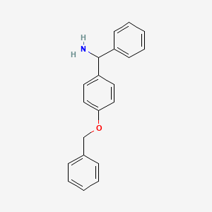 molecular formula C20H19NO B3043142 alpha-(4-Benzyloxyphenyl)benzylamine CAS No. 748769-35-9