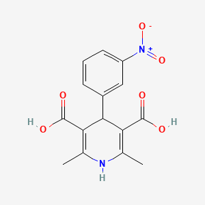 molecular formula C15H14N2O6 B3043143 2,6-Dimethyl-4-(3-nitrophenyl)-1,4-dihydropyridine-3,5-dicarboxylic acid CAS No. 74936-81-5