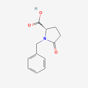 molecular formula C12H13NO3 B3043154 (S)-1-Benzyl-5-carboxy-2-pyrrolidinone CAS No. 7535-59-3