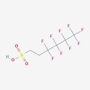 molecular formula C4F9CH2CH2SO3H<br>C6H5F9O3S B3043158 1H,1H,2H,2H-Perfluorohexanesulphonic acid CAS No. 757124-72-4