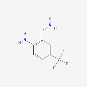 molecular formula C8H9F3N2 B3043170 2-(Aminomethyl)-4-(trifluoromethyl)aniline CAS No. 765297-88-9