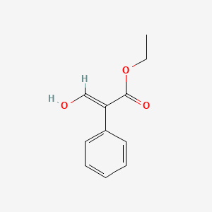 molecular formula C11H12O3 B3043171 Ethyl 3-Hydroxy-2-phenylacrylate CAS No. 76636-17-4