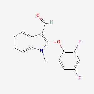 molecular formula C16H11F2NO2 B3043183 2-(2,4-二氟苯氧基)-1-甲基-1H-吲哚-3-甲醛 CAS No. 773872-28-9