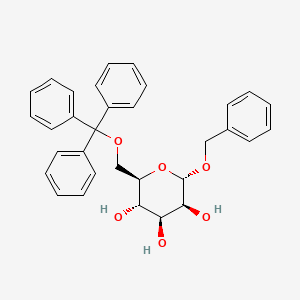 molecular formula C32H32O6 B3043185 Benzyl 6-O-trityl-alpha-D-mannopyranoside CAS No. 77455-30-2