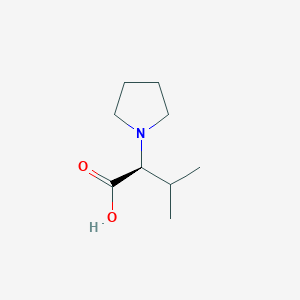 molecular formula C9H17NO2 B3043189 (S)-3-Methyl-2-(1-pyrrolidinyl)butyric Acid CAS No. 777839-82-4