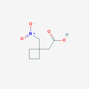 molecular formula C7H11NO4 B3043194 2-(1-(Nitromethyl)cyclobutyl)acetic acid CAS No. 779310-32-6