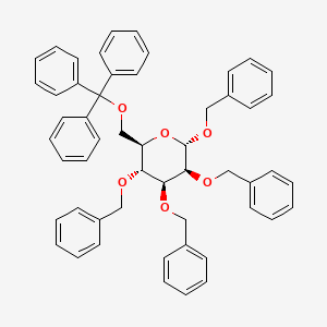 molecular formula C53H50O6 B3043200 1,2,3,4-Tetra-O-benzyl-6-O-trityl-a-D-mannopyranose CAS No. 78561-22-5