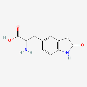 molecular formula C11H12N2O3 B3043207 2-氨基-3-(2-氧代-2,3-二氢-1H-吲哚-5-基)丙酸 CAS No. 788772-02-1