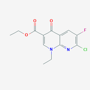 molecular formula C13H12ClFN2O3 B3043217 Ethyl 7-chloro-1-ethyl-6-fluoro-4-oxo-1,4-dihydro[1,8]naphthyridine-3-carboxylate CAS No. 79286-86-5