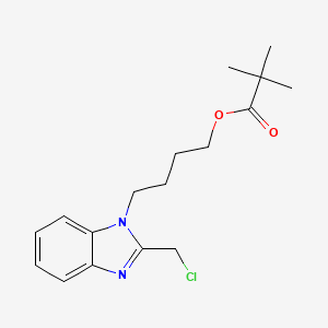 molecular formula C17H23ClN2O2 B3043230 4-[2-(Chloromethyl)benzimidazol-1-yl]butyl Pivalate CAS No. 807316-60-5