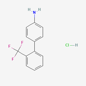 molecular formula C13H11ClF3N B3043240 2'-(三氟甲基)-[1,1'-联苯]-4-胺盐酸盐 CAS No. 811842-57-6