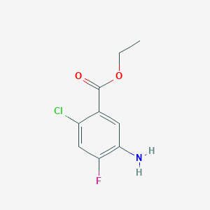 molecular formula C9H9ClFNO2 B3043249 Ethyl 5-amino-2-chloro-4-fluorobenzoate CAS No. 81664-52-0